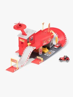 Legetøjsbiler & -Fartøjer-AlexGarage1 Alex's Garage Brandstation Med 3 Tilbehør Rød