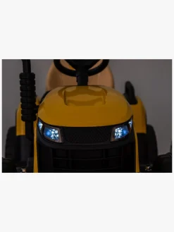 Elbiler & -Køretøjer-AlexGarage1 Alex's Garage Eltraktor med Trailer, Gul