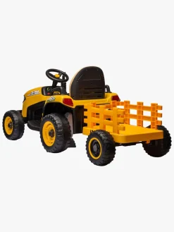 Elbiler & -Køretøjer-AlexGarage1 Alex's Garage Eltraktor med Trailer, Gul