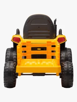 Elbiler & -Køretøjer-AlexGarage1 Alex's Garage Eltraktor med Trailer, Gul