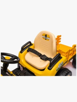 Elbiler & -Køretøjer-AlexGarage1 Alex's Garage Eltraktor med Trailer, Gul