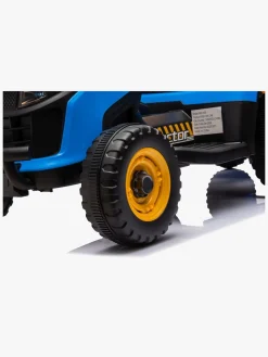 Elbiler & -Køretøjer-AlexGarage1 Alex's Garage Eltraktor med Trailer, Blå Blå/Orange