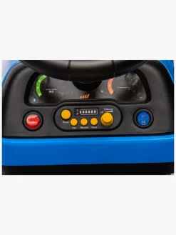 Elbiler & -Køretøjer-AlexGarage1 Alex's Garage Eltraktor med Trailer, Blå Blå/Orange