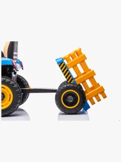 Elbiler & -Køretøjer-AlexGarage1 Alex's Garage Eltraktor med Trailer, Blå Blå/Orange