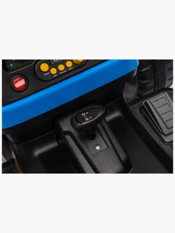 Elbiler & -Køretøjer-AlexGarage1 Alex's Garage Eltraktor med Trailer, Blå Blå/Orange