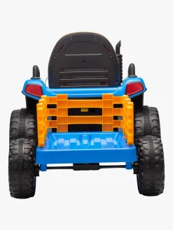 Elbiler & -Køretøjer-AlexGarage1 Alex's Garage Eltraktor med Trailer, Blå Blå/Orange