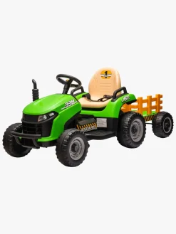 Elbiler & -Køretøjer-AlexGarage1 Alex's Garage Eltraktor med Trailer, Grøn Grøn