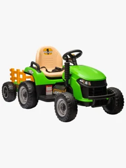Elbiler & -Køretøjer-AlexGarage1 Alex's Garage Eltraktor med Trailer, Grøn Grøn