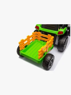 Elbiler & -Køretøjer-AlexGarage1 Alex's Garage Eltraktor med Trailer, Grøn Grøn