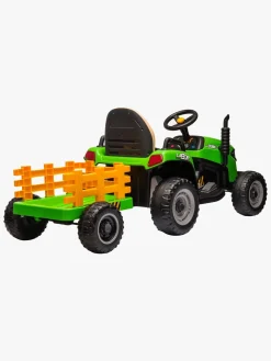 Elbiler & -Køretøjer-AlexGarage1 Alex's Garage Eltraktor med Trailer, Grøn Grøn