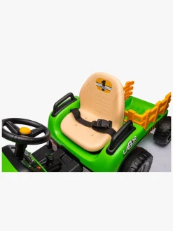 Elbiler & -Køretøjer-AlexGarage1 Alex's Garage Eltraktor med Trailer, Grøn Grøn