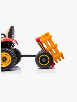 Elbiler & -Køretøjer-AlexGarage1 Alex's Garage Eltraktor med Trailer, Rød Rød