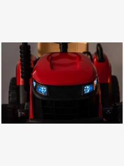 Elbiler & -Køretøjer-AlexGarage1 Alex's Garage Eltraktor med Trailer, Rød Rød