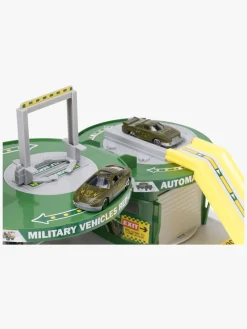 Legetøjsbiler & -Fartøjer-AlexGarage1 Alex's Garage Militær Parkeringsgarage Grøn