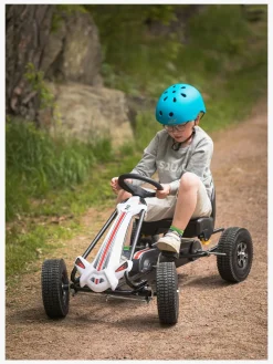 Pedal- & Gåbiler-AlexGarage1 Alex's Garage Pedalbil Go-kart, Hvid