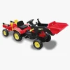 Pedal- & Gåbiler-AlexGarage1 Alex's Garage Pedaltraktor med Skovl, Rød
