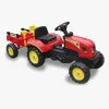 Pedal- & Gåbiler-AlexGarage1 Alex's Garage Pedaltraktor Med Trailer, Rød
