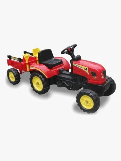 Pedal- & Gåbiler-AlexGarage1 Alex's Garage Pedaltraktor Med Trailer, Rød