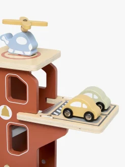 Legetøjsbiler & -Fartøjer-AliceFox Alice & Fox Brandstation Garage, Rød