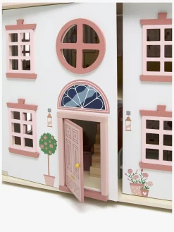 Dukker & Bamser-AliceFox Alice & Fox Dukkehus med Møbel & 4 Dukker, Pink Lyserød/Hvid