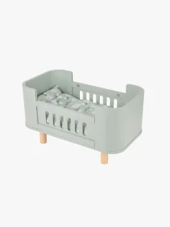 Dukker & Bamser-AliceFox Alice & Fox Dukkeseng inkl. Madras, Mintgrøn Grøn/Hvid