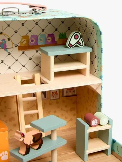 Dukker & Bamser-AliceFox Alice & Fox Kuffert Dukkehus, Blå Blå