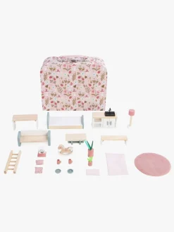 Dukker & Bamser-AliceFox Alice & Fox Kuffert Dukkehus, Pink Lyserød