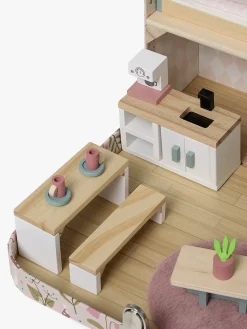 Dukker & Bamser-AliceFox Alice & Fox Kuffert Dukkehus, Pink Lyserød