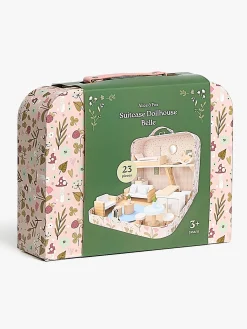 Dukker & Bamser-AliceFox Alice & Fox Kuffert Dukkehus, Lyserød/blå Lyserød