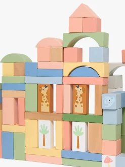 Babylegetøj-AliceFox Alice & Fox Træklodser Safaridyr 120 Stk.