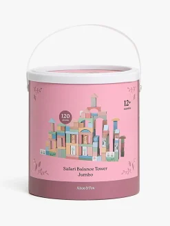 Babylegetøj-AliceFox Alice & Fox Træklodser Safaridyr 120 Stk.