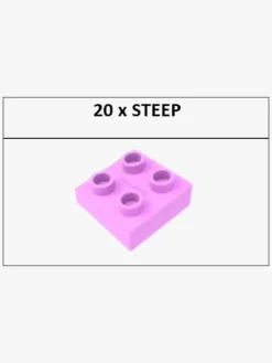 Togbaner & Legeborde-AlphaBoosterZ Alpha BoosterZ Track Connectors Steeper Byggesæt 20 Dele