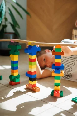 Togbaner & Legeborde-AlphaBoosterZ Alpha BoosterZ Track Connectors All In One Block Box Medium Byggesæt 53 Dele