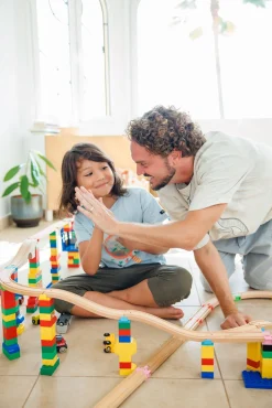 Togbaner & Legeborde-AlphaBoosterZ Alpha BoosterZ Track Connectors All Inclusive Medium Byggesæt 52 Dele