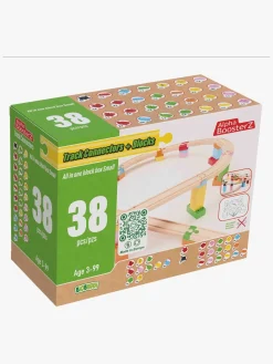 Togbaner & Legeborde-AlphaBoosterZ Alpha BoosterZ Track Connectors All In One Block Box Small Byggesæt 38 Dele