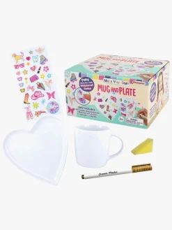 Kreativt Legetøj-Alrico DIY-sæt Dekorér Din Kop og Tallerken med Klistermærker