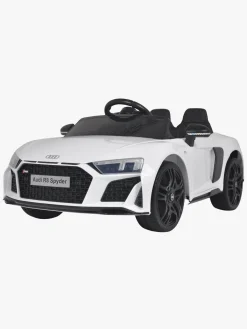 Elbiler & -Køretøjer-Audi R8 Spyder Elbil, Hvid Hvid/Sort