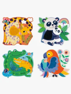 Spil & Puslespil-Avenir Puslespil Jungle 4 i 1,4x4 Brikker