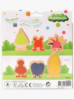 Legetøjsfigurer-Babblarna Figursæt Træ 6 Stk.