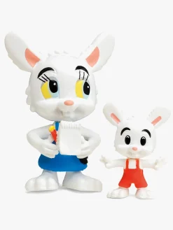 Legetøjsfigurer-Bamse - Verdens Stærkeste Bjørn Figursæt Nina Kanin + Minihop Flerfarvet