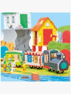 Togbaner & Legeborde-Bamse Togsæt Træ