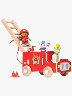 Legetøjsbiler & -Fartøjer-Bamse Verdens Stærkeste Bjørn Brandbil, Rød