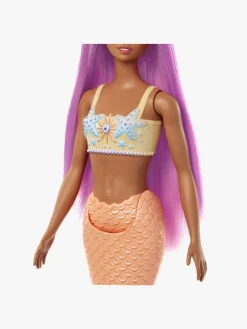 Dukker & Bamser-Barbie Dukke Havfrue med Farverig Hår, Orange