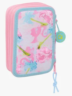 Kreativt Legetøj-Barbie Penalhus med 3 Rum, Lyserød/Lyseblå