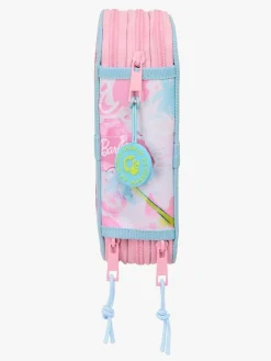 Kreativt Legetøj-Barbie Penalhus med 3 Rum, Lyserød/Lyseblå