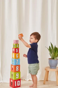 Babylegetøj-Alfonsberg Barbo Toys Alfons Åberg Stableklodser 10 Stk.