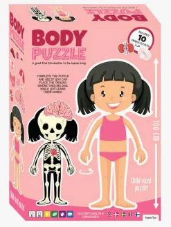 Spil & Puslespil|Lærerig Leg-BarboToys Barbo Toys Body Puslespil Pige 36 Brikker Lyserød