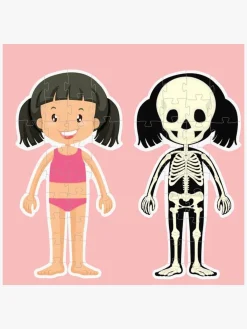 Spil & Puslespil|Lærerig Leg-BarboToys Barbo Toys Body Puslespil Pige 36 Brikker Lyserød