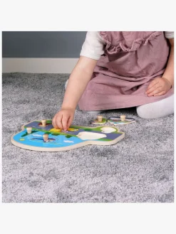 Spil & Puslespil-PeppaPig Barbo Toys Gurli Gris Knoppuslespil i Træ Transportmidler 6 Brikker