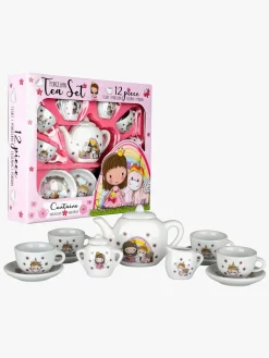 Rolleleg-BarboToys Barbo Toys Lillie & Ellie Teservice i Porcelæn 12 Brikker